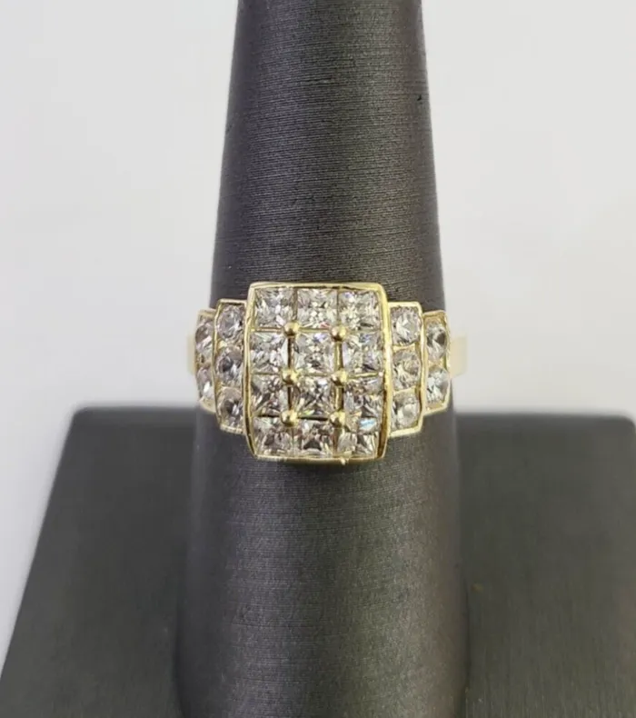 Gold and Diamond Real 10k Yellow Gold Ring Wedding Engagement Casual 10Kt Rings
