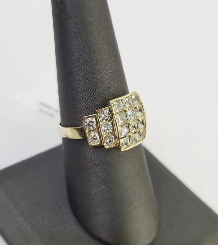 Gold and Diamond Real 10k Yellow Gold Ring Wedding Engagement Casual 10Kt Rings