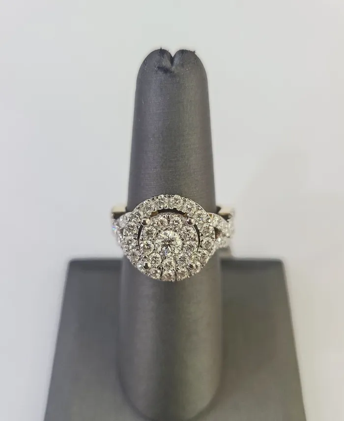 Gold and Diamond Rings Real 14k Diamond Ladies Ring Yellow Gold Bridal Women Engagement Wedding SET Gold and Diamond Rings Real 14k Diamond Ladies Ring Yellow Gold Bridal Women Engagement Wedding SET