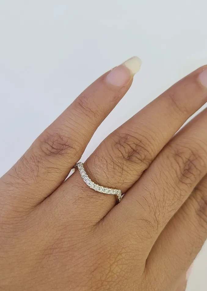 Gold and Diamond Rings Real 14k Diamond Ladies Ring Yellow Gold Bridal Women Engagement Wedding SET