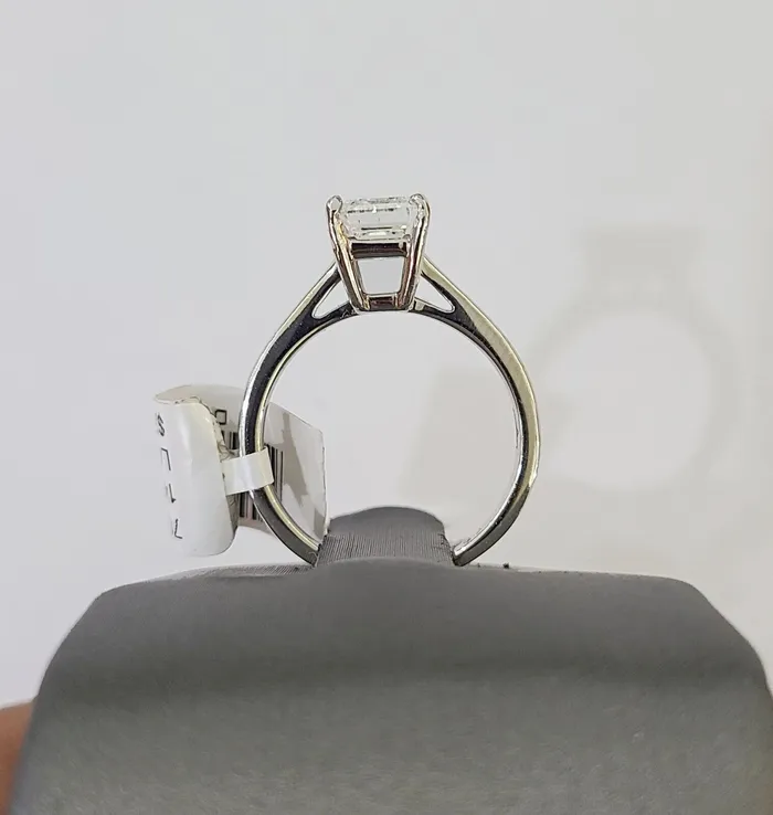 Gold and Diamond Rings REAL 14k White Gold Diamond Ring Lab Created Ladies Wedding Engagement Genuine