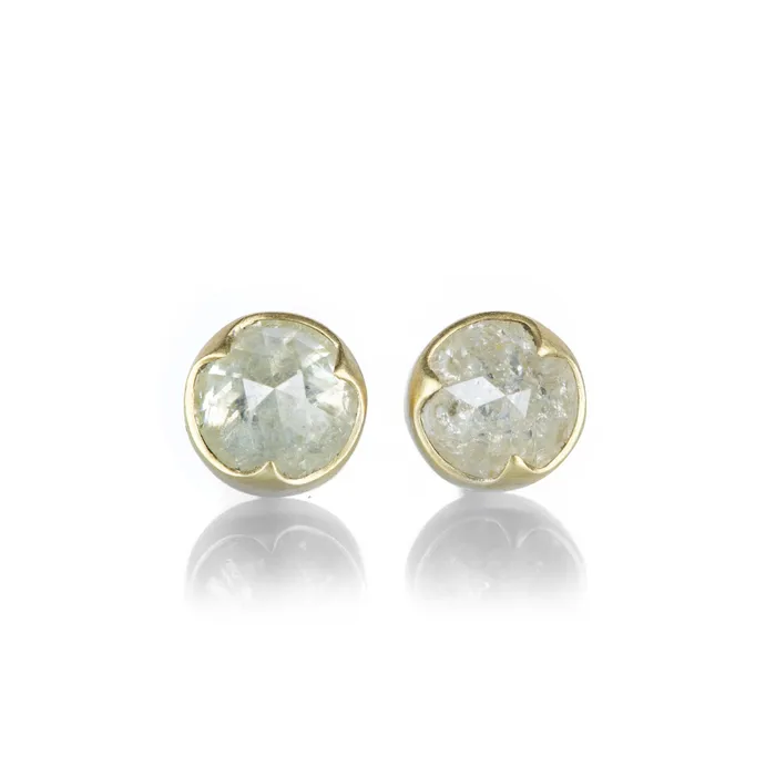 Icy White Diamond Stud Earrings Gabriella Kiss Earrings