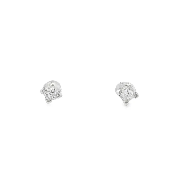 Independent Jewellers Earrings White Gold 040cttw Princess Cut Diamond Stud Earrings Independent Jewellers Earrings White Gold 040cttw Princess Cut Diamond Stud Earrings