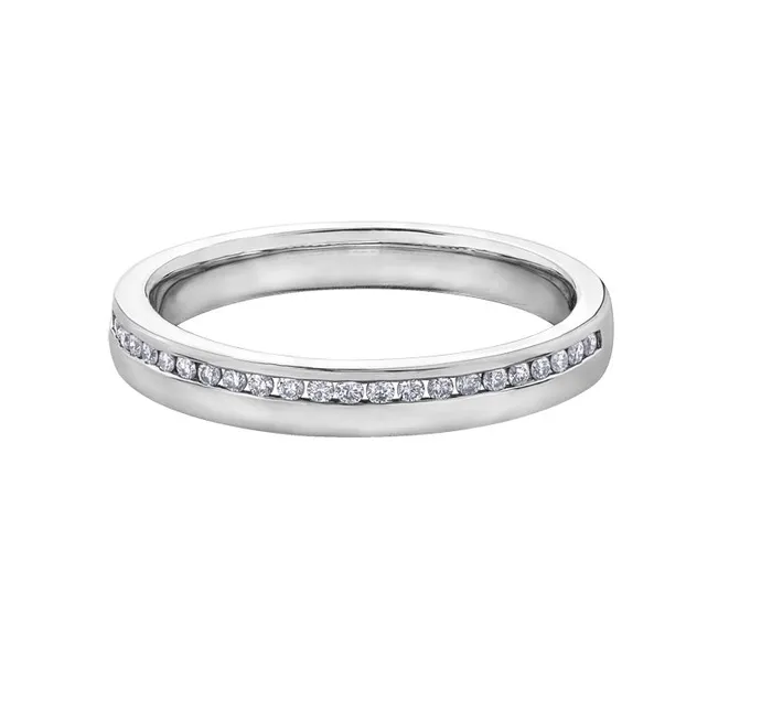Independent Jewellers Rings 10kt White Gold 012cttw Diamond Band