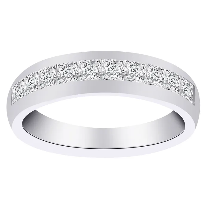 Independent Jewellers Rings 10kt White Gold 050cttw Princess Cut Diamond Anniversary Band Independent Jewellers Rings 10kt White Gold 050cttw Princess Cut Diamond Anniversary Band