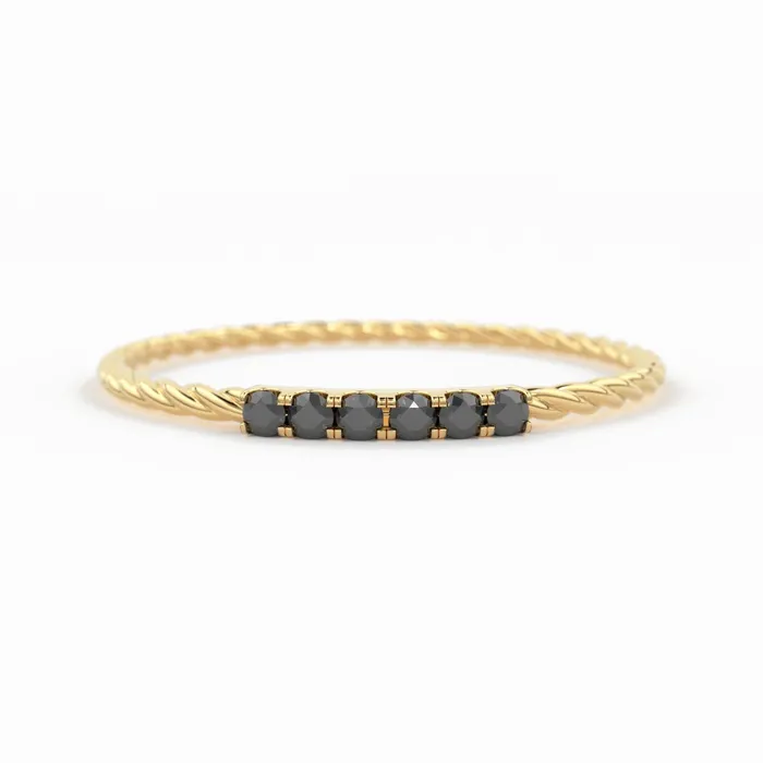 Jalvi Co 14k Gold Twisted Black Diamond Wedding Band Twisted Band Ring Diamonds Micro Pave Ring Twisted Gold Band Minimalist Black Diamond Band Rings Jalvi Co 14k Gold Twisted Black Diamond Wedding Band Twisted Band Ring Diamonds Micro Pave Ring Twisted Gold Band Minimalist Black Diamond Band Rings