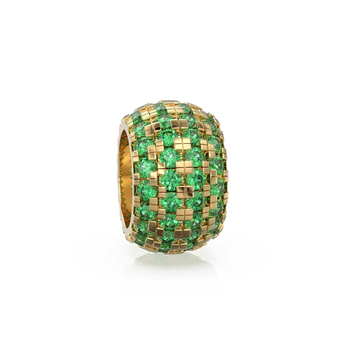 Jalvi Co 14K Large Solid Italian Gold Emerald Rondels Charm Roundel Emerald Enhancer Charm Pave set Emerald Texture Rondelle spacer charms Charm Necklaces Jalvi Co 14K Large Solid Italian Gold Emerald Rondels Charm Roundel Emerald Enhancer Charm Pave set Emerald Texture Rondelle spacer charms Charm Necklaces
