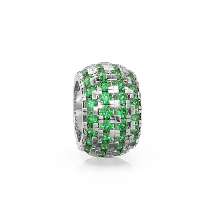 Jalvi Co 14K Large Solid Italian Gold Emerald Rondels Charm Roundel Emerald Enhancer Charm Pave set Emerald Texture Rondelle spacer charms Charm Necklaces Jalvi Co 14K Large Solid Italian Gold Emerald Rondels Charm Roundel Emerald Enhancer Charm Pave set Emerald Texture Rondelle spacer charms Charm Necklaces