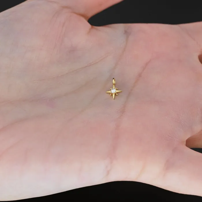Jalvi Co Charm Necklaces 14k 18k Solid Gold Diamond Star Charm Petite Brilliant Diamond Charm Star Charm Christmas Sale Jalvi Co Charm Necklaces 14k 18k Solid Gold Diamond Star Charm Petite Brilliant Diamond Charm Star Charm Christmas Sale