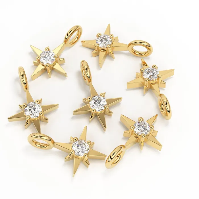 Jalvi Co Charm Necklaces 14k 18k Solid Gold Diamond Star Charm Petite Brilliant Diamond Charm Star Charm Christmas Sale Jalvi Co Charm Necklaces 14k 18k Solid Gold Diamond Star Charm Petite Brilliant Diamond Charm Star Charm Christmas Sale