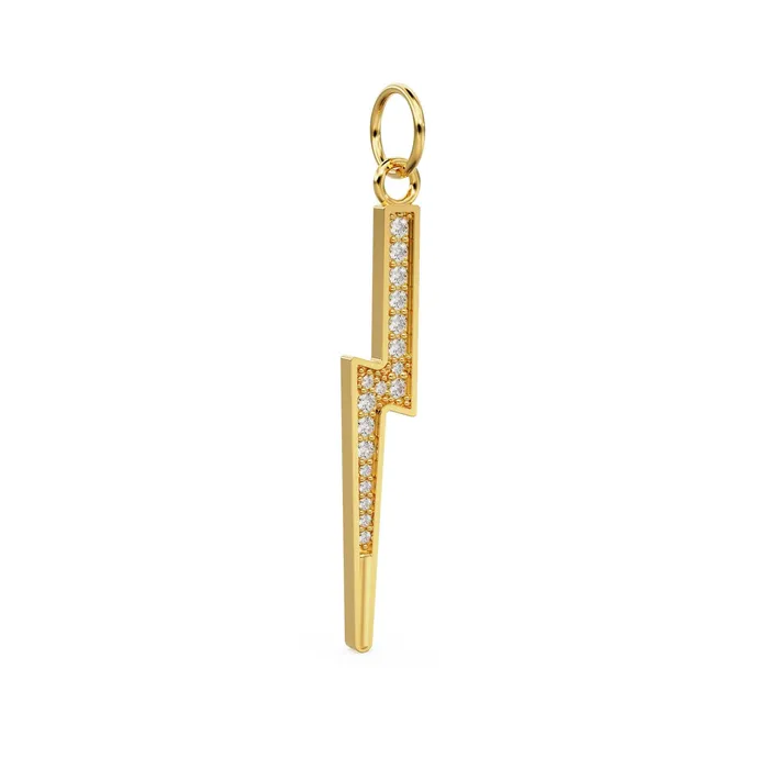 Jalvi Co Charm Necklaces Lightning Diamond Set Solid Gold Charm Electricity Diamond Gold Charm Prong Set Charm Diamond Jewelry Diamond Gold Necklace Jalvi Co Charm Necklaces Lightning Diamond Set Solid Gold Charm Electricity Diamond Gold Charm Prong Set Charm Diamond Jewelry Diamond Gold Necklace