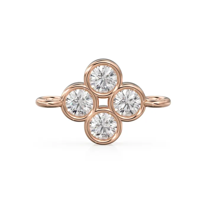 Jalvi Co PreStyled Sets 6x10mm 18k Solid Yellow Gold Brilliant Diamond Bezel Connector Spacer Finding Jalvi Co PreStyled Sets 6x10mm 18k Solid Yellow Gold Brilliant Diamond Bezel Connector Spacer Finding