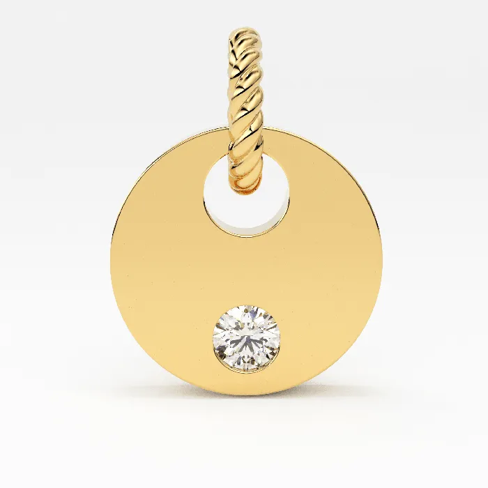 Jalvi Co PreStyled Sets Diamond Coin Disc Charm 8x8mm 18k Solid Yellow Gold Brilliant Round Finding Jalvi Co PreStyled Sets Diamond Coin Disc Charm 8x8mm 18k Solid Yellow Gold Brilliant Round Finding