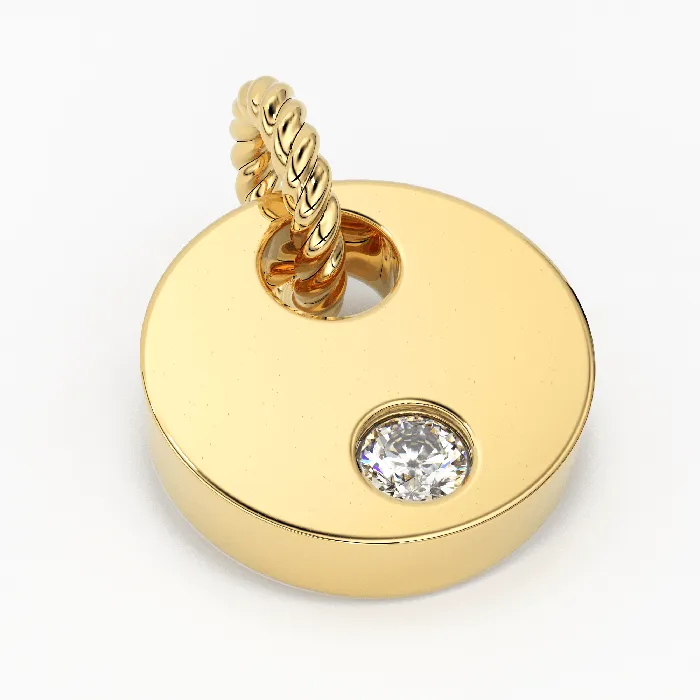 Jalvi Co PreStyled Sets Diamond Coin Disc Charm 8x8mm 18k Solid Yellow Gold Brilliant Round Finding Jalvi Co PreStyled Sets Diamond Coin Disc Charm 8x8mm 18k Solid Yellow Gold Brilliant Round Finding