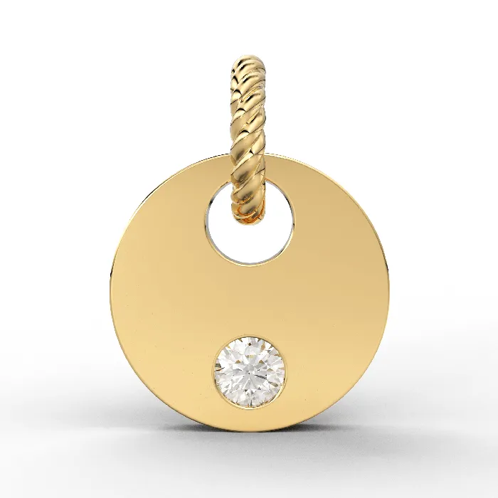 Jalvi Co PreStyled Sets Diamond Coin Disc Charm 8x8mm 18k Solid Yellow Gold Brilliant Round Finding Jalvi Co PreStyled Sets Diamond Coin Disc Charm 8x8mm 18k Solid Yellow Gold Brilliant Round Finding
