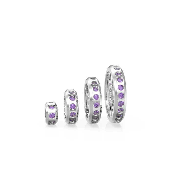 Jalvi Co PreStyled Sets Real Amethyst 18k Solid Gold Eternity Rondelle Wheel Spacer Handmade Beads Jalvi Co PreStyled Sets Real Amethyst 18k Solid Gold Eternity Rondelle Wheel Spacer Handmade Beads