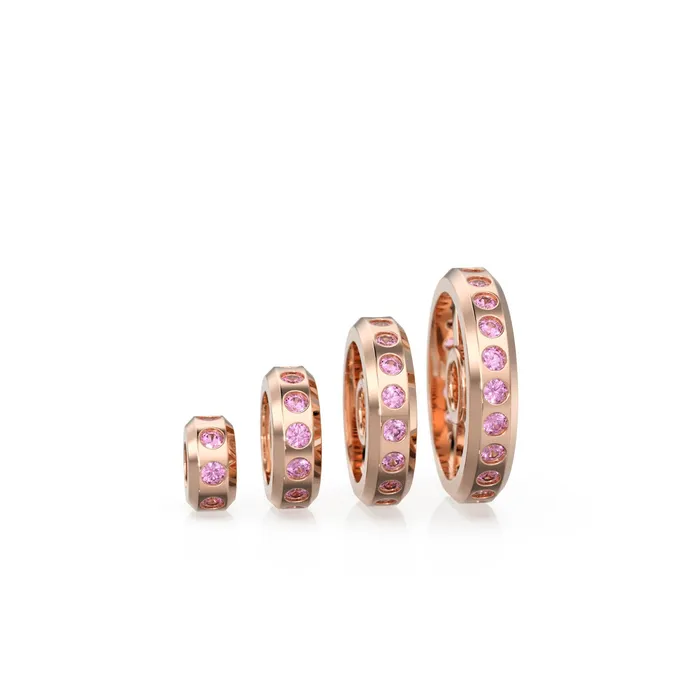 Jalvi Co PreStyled Sets Real Pink Tourmaline 18k Solid Gold Eternity Rondelle Wheel Spacer Handmade Beads Jalvi Co PreStyled Sets Real Pink Tourmaline 18k Solid Gold Eternity Rondelle Wheel Spacer Handmade Beads