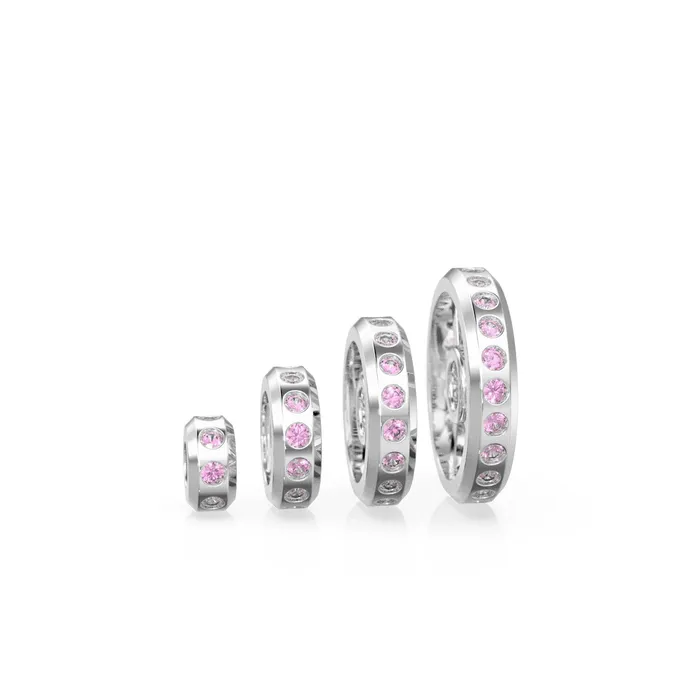 Jalvi Co PreStyled Sets Real Pink Tourmaline 18k Solid Gold Eternity Rondelle Wheel Spacer Handmade Beads Jalvi Co PreStyled Sets Real Pink Tourmaline 18k Solid Gold Eternity Rondelle Wheel Spacer Handmade Beads
