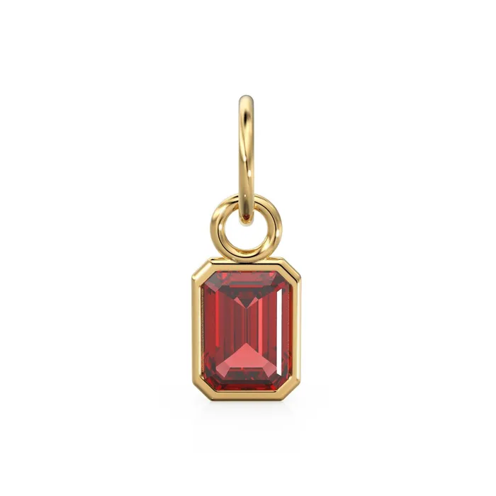 Jalvi Co PreStyled Sets Red Ruby Emerald Cut Solid Gold Charm Red Gemstone Handmade Gold Pendant 14k Solid Yellow Gold July Birthstone Jewelry Making Findings Jalvi Co PreStyled Sets Red Ruby Emerald Cut Solid Gold Charm Red Gemstone Handmade Gold Pendant 14k Solid Yellow Gold July Birthstone Jewelry Making Findings
