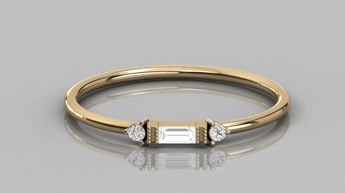 Jalvi Co Rings Baguette Diamond Band in 14k Gold Baguette Diamond Ring Stackable 3 Stone Diamond Ring Genuine Diamond Wedding Band Jalvi Co Rings Baguette Diamond Band in 14k Gold Baguette Diamond Ring Stackable 3 Stone Diamond Ring Genuine Diamond Wedding Band