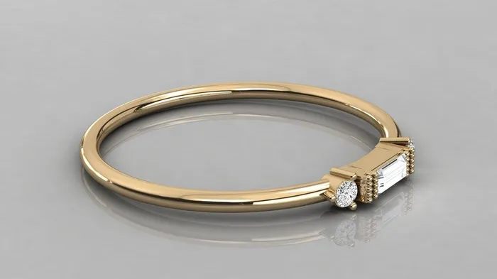 Jalvi Co Rings Baguette Diamond Band in 14k Gold Baguette Diamond Ring Stackable 3 Stone Diamond Ring Genuine Diamond Wedding Band Jalvi Co Rings Baguette Diamond Band in 14k Gold Baguette Diamond Ring Stackable 3 Stone Diamond Ring Genuine Diamond Wedding Band