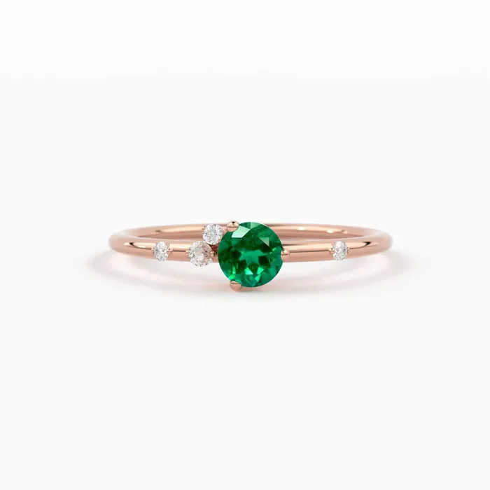 Jalvi Co Rings Emerald Engagement Ring in 14k Gold Diamond Cluster Engagement Ring Unique Dainty Womens Wedding Ring Promise Anniversary Gift for Her Jalvi Co Rings Emerald Engagement Ring in 14k Gold Diamond Cluster Engagement Ring Unique Dainty Womens Wedding Ring Promise Anniversary Gift for Her