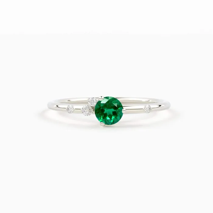 Jalvi Co Rings Emerald Engagement Ring in 14k Gold Diamond Cluster Engagement Ring Unique Dainty Womens Wedding Ring Promise Anniversary Gift for Her Jalvi Co Rings Emerald Engagement Ring in 14k Gold Diamond Cluster Engagement Ring Unique Dainty Womens Wedding Ring Promise Anniversary Gift for Her