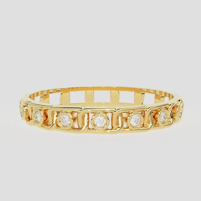 Jalvi Co Rings Round Diamond Band in 14k Gold Fancy Link Diamond Ring Gold Band White Diamond Ring Link Chain Diamond Wedding Band Jalvi Co Rings Round Diamond Band in 14k Gold Fancy Link Diamond Ring Gold Band White Diamond Ring Link Chain Diamond Wedding Band