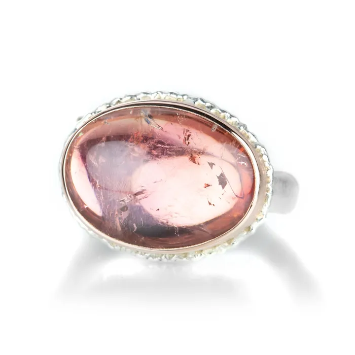 Jamie Joseph Rings Oval Pink Tourmaline Ring