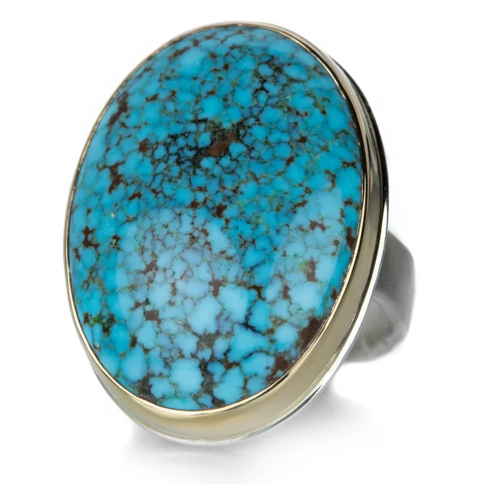 Jamie Joseph Rings Smooth Oval Kingman Turquoise Ring