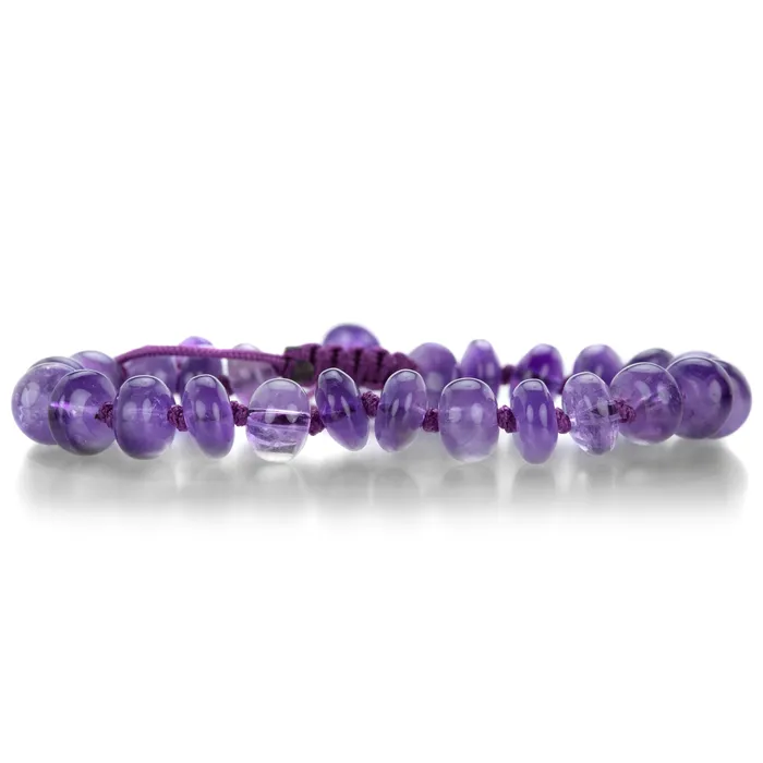 Joseph Brooks 8mm Smooth Bead Amethyst Bracelet Bracelets