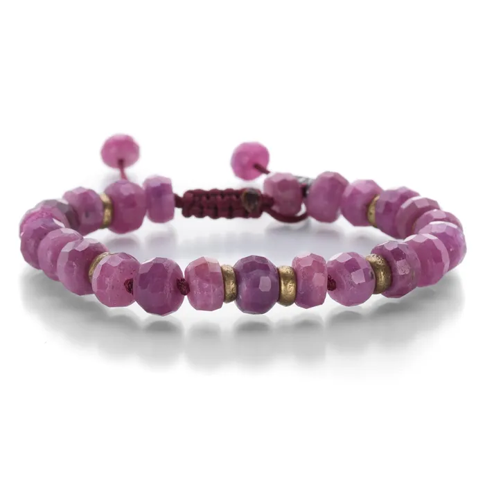 Joseph Brooks Bracelets 10mm Ruby Brass Bead Bracelet