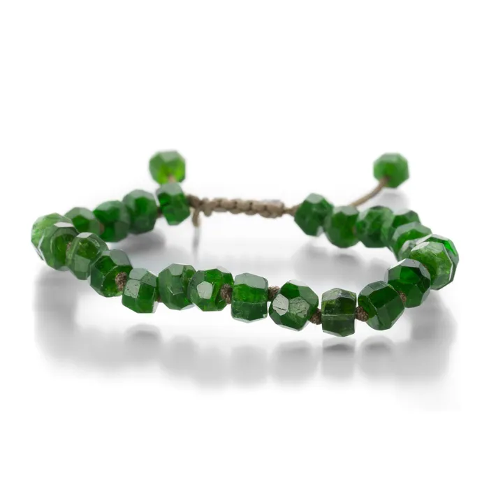 Joseph Brooks Bracelets 8mm Faceted Chrome Diopside Bead Bracelet
