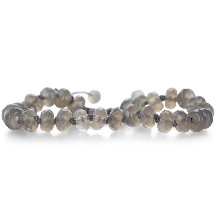 Joseph Brooks Bracelets Faceted 8mm Gray Onyx Bracelet