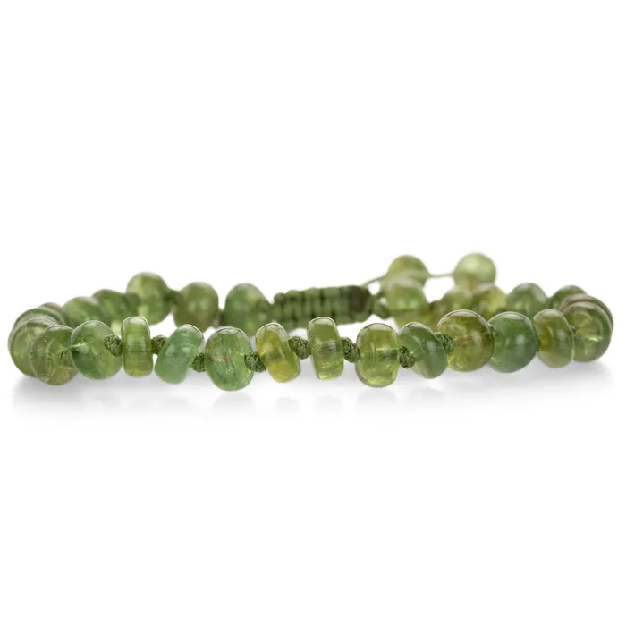 Joseph Brooks Bracelets Smooth 7mm Green Garnet Bracelet