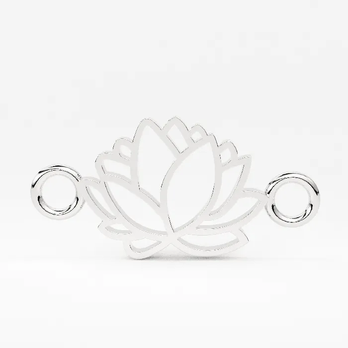 Lotus Connector 14k 18k Solid Gold Lotus Necklace for Women Necklace Gift Gold Lotus Flower Connector Simple Lotus Necklace Jalvi Co Necklaces