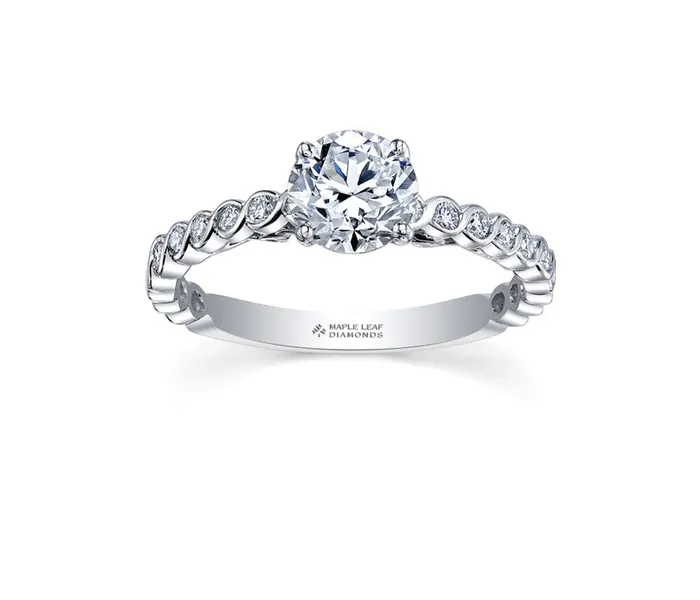 Maple Leaf Diamonds Rings 14kt White Gold 105cttw Tides Of Love Canadian Diamond Engagement Ring