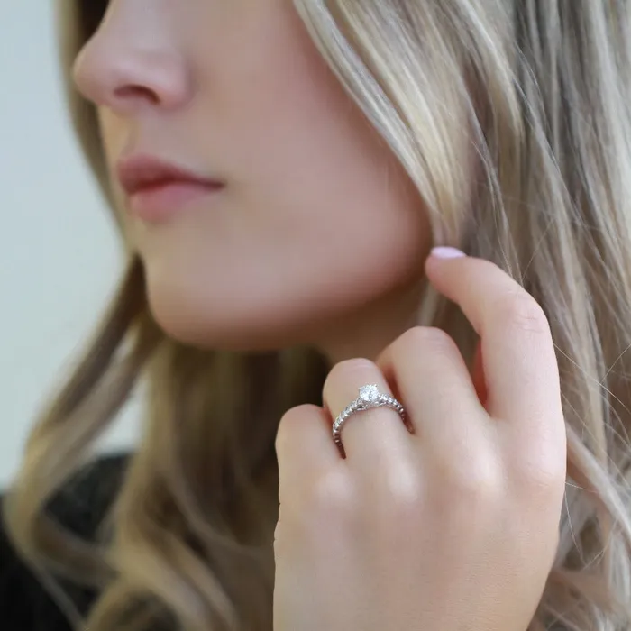 Maple Leaf Diamonds Rings 14kt White Gold 105cttw Tides Of Love Canadian Diamond Engagement Ring