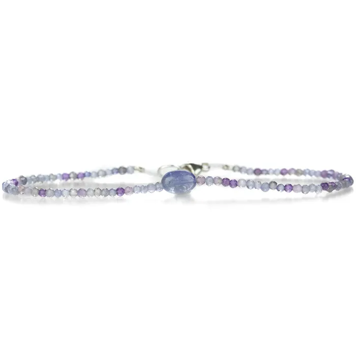 Margaret Solow Bracelets Multi Stone and Tanzanite Beaded Bracelet