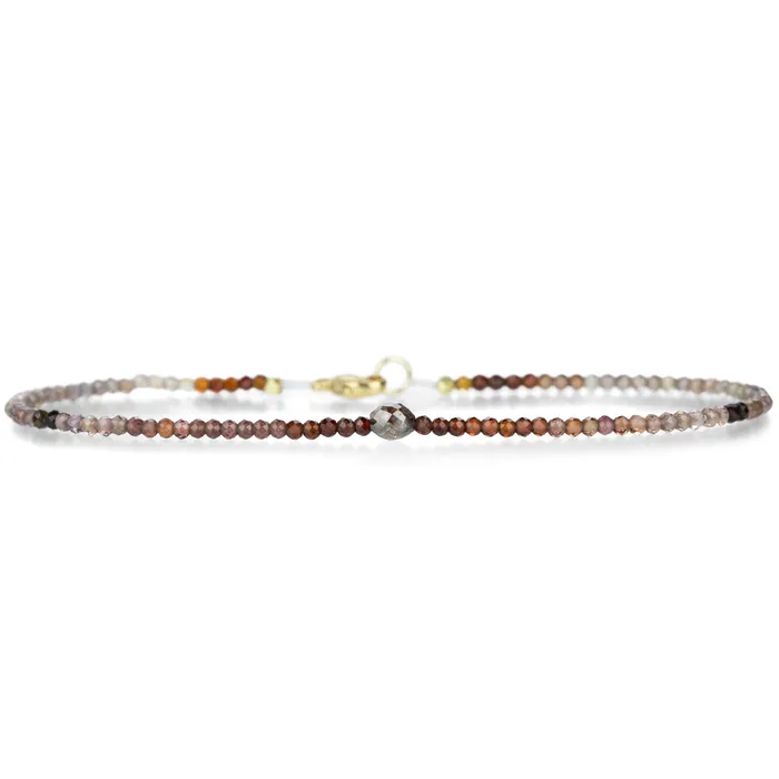 Margaret Solow Faceted Multicolored Sapphire and Diamond Bracelet Bracelets