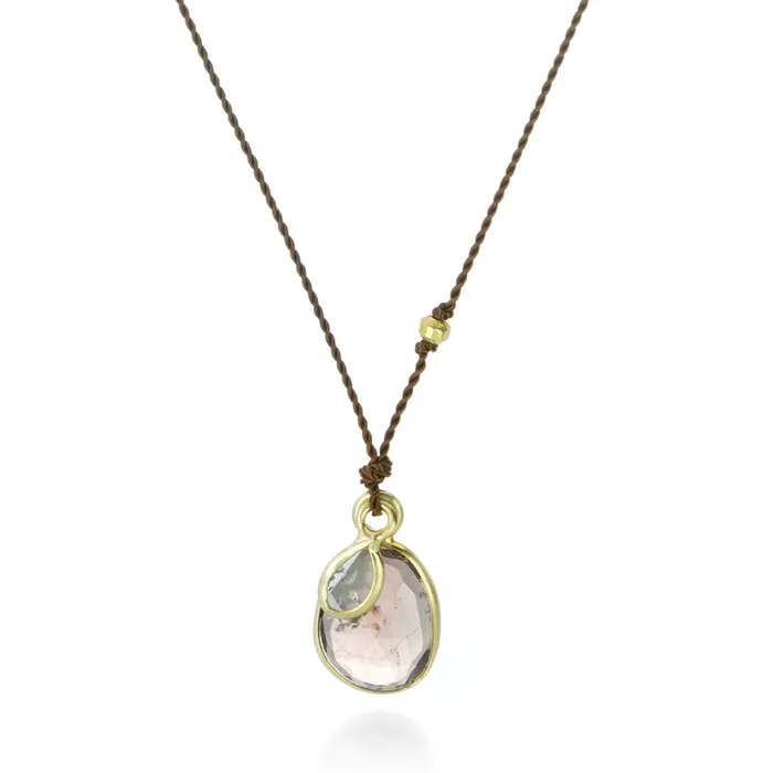 Margaret Solow Necklaces Brown Tourmaline and Diamond Necklace