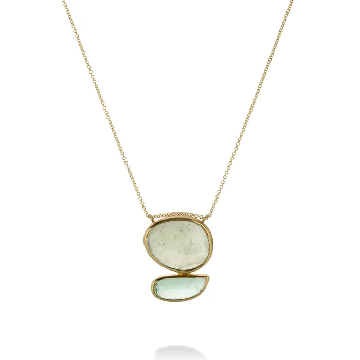 Margaret Solow Necklaces Double Tourmaline Pendant Necklace