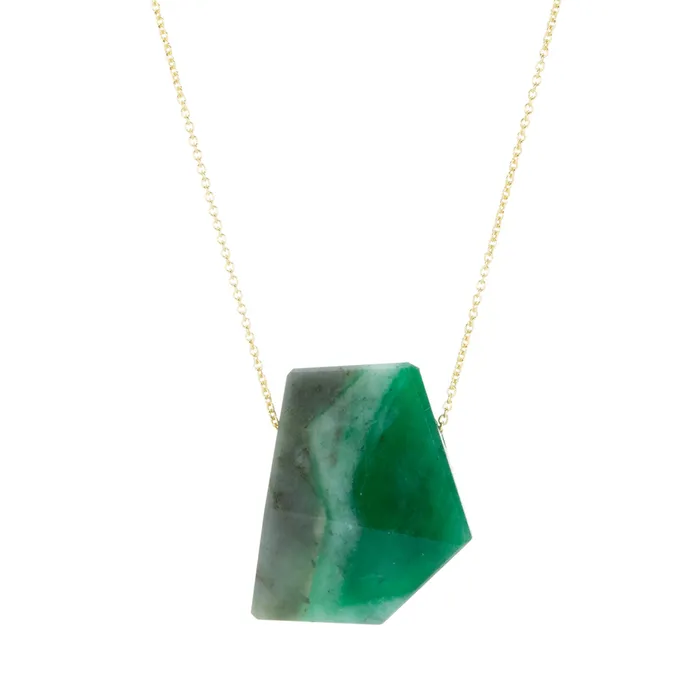 Margaret Solow Necklaces Emerald Slab Necklace