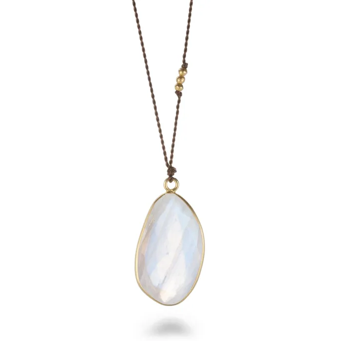 Margaret Solow Necklaces Faceted Moonstone Necklace