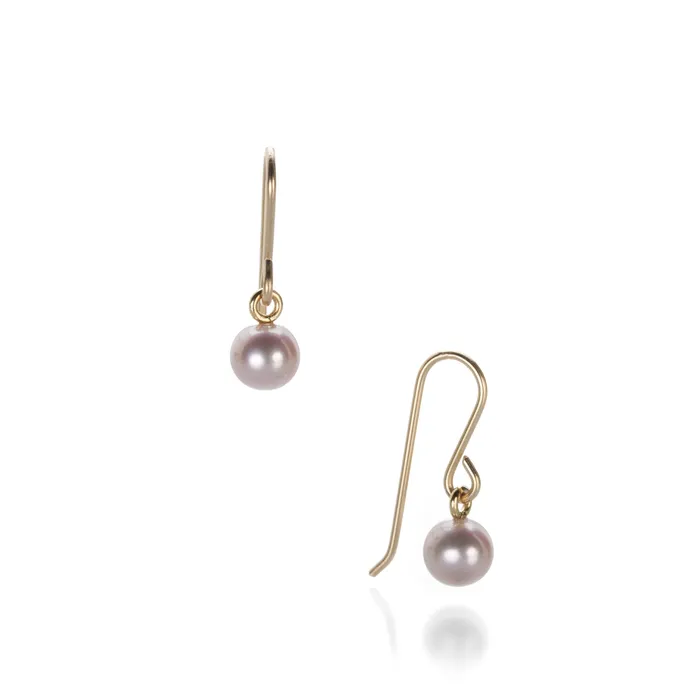 Maria Beaulieu Earrings 5mm Soft Pink Pearl Earrings