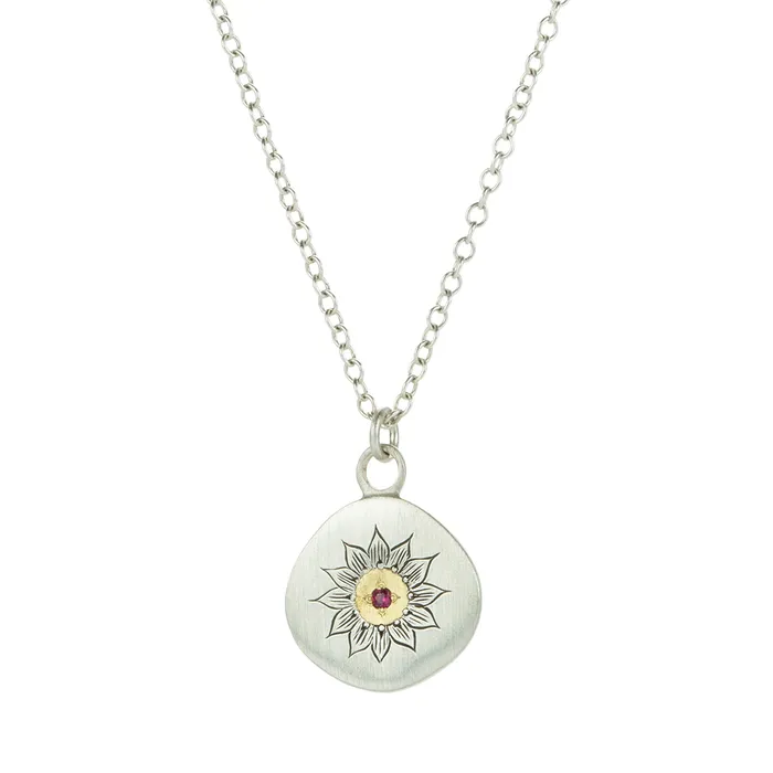 Necklaces Adel Chefridi Ruby Soleil Pendant Necklace