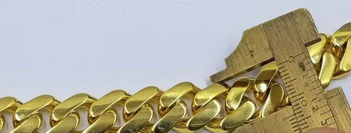 Necklaces Gold and Diamond 10K Yellow Gold 14mm Royal Monaco Miami Link Chain Necklace 24 Inch Men Real Necklaces Gold and Diamond 10K Yellow Gold 14mm Royal Monaco Miami Link Chain Necklace 24 Inch Men Real