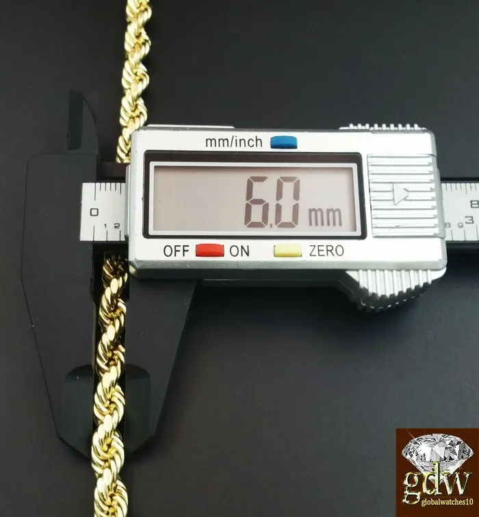 Necklaces Gold and Diamond Real 10K Yellow Gold 28 Inch Rope Chain Necklace Cross Charm Pendant