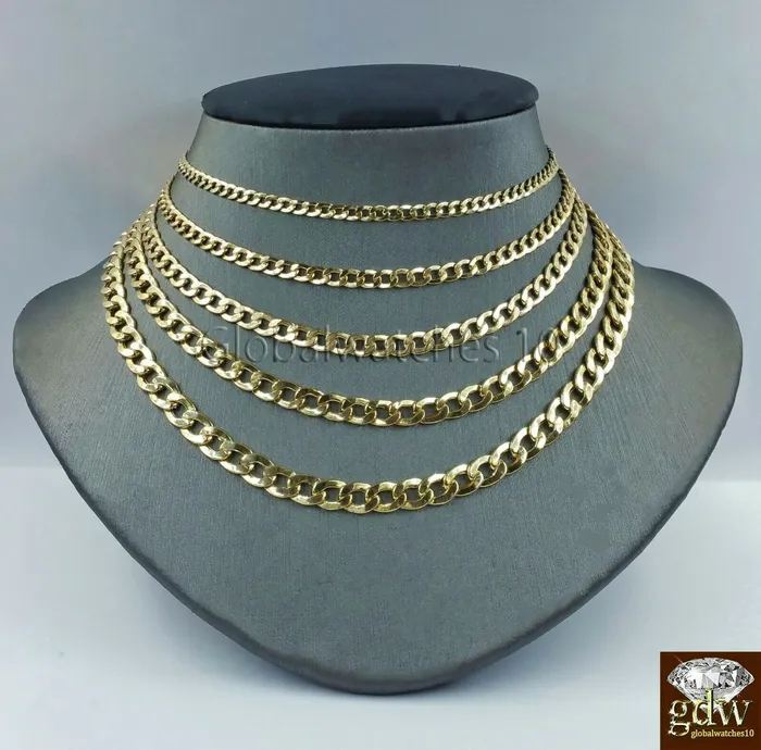 Necklaces Gold and Diamond Real 14k Yellow Gold Men Cuban Link Chain Necklace 2mm 3mm 4mm 5mm 6mm Necklaces Gold and Diamond Real 14k Yellow Gold Men Cuban Link Chain Necklace 2mm 3mm 4mm 5mm 6mm