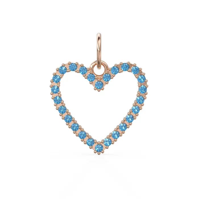 Necklaces Jalvi Co 226mm 14K solid Yellow Gold Swiss Blue Topaz Large LOVE Heart Charm Necklace Pendant Necklaces Jalvi Co 226mm 14K solid Yellow Gold Swiss Blue Topaz Large LOVE Heart Charm Necklace Pendant